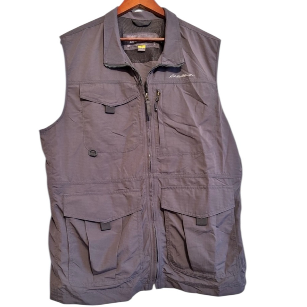 Eddie Bauer Ripstop Vest men’s size Large Taupe color